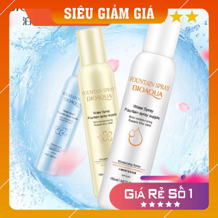 Xịt Khoáng Dưỡng Ẩm 💕Siêu Sale💕 Xit Khoáng Bioaqua 150ml Da Mịn Mượt, 100% Từ Thiên Nhiên, Hàng Nội Địa Trung | BigBuy360 - bigbuy360.vn