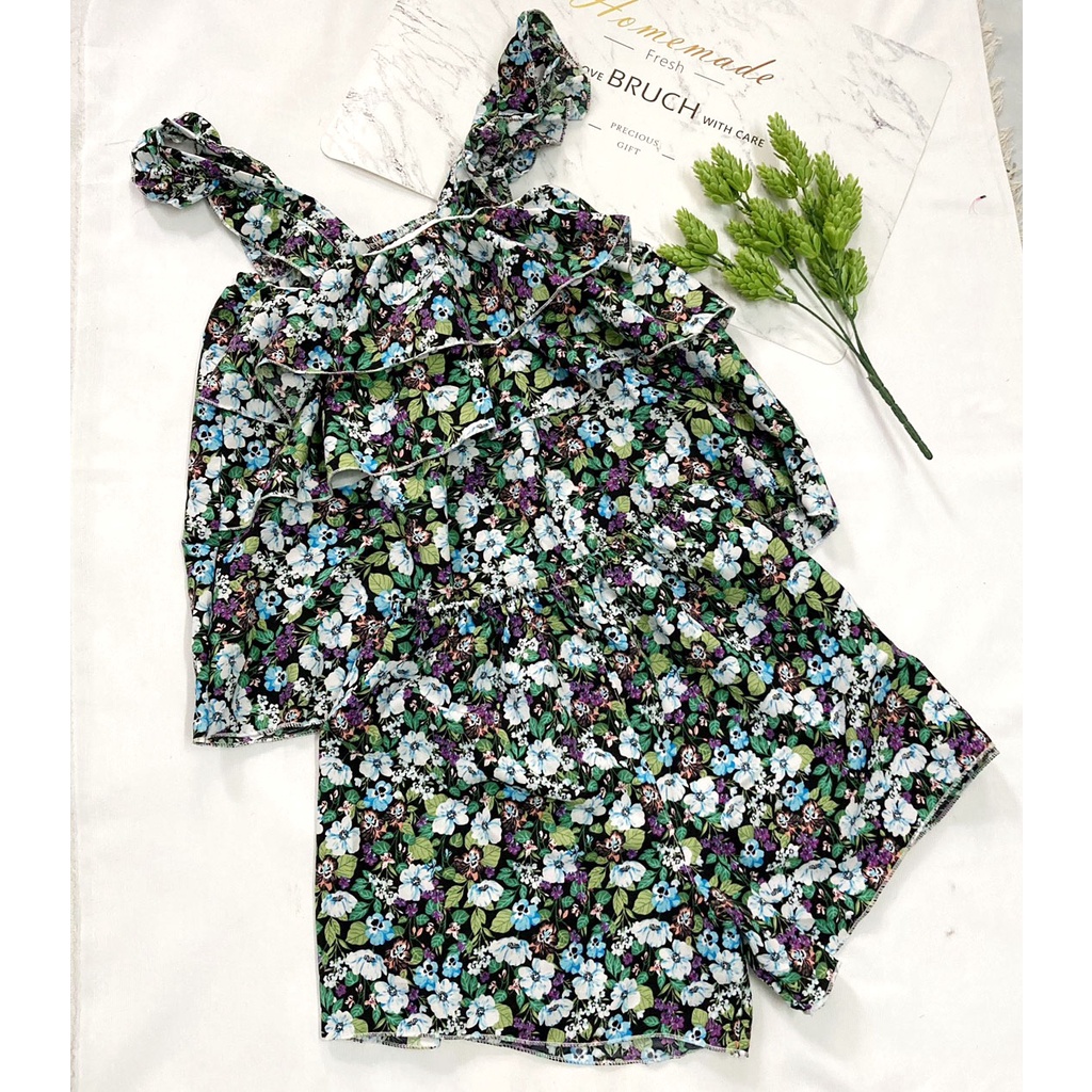 Đồ bộ mặc nhà freesize từ 40-45kg , đồ bộ cho nữ, cho bé gái lớn vải voan - B30