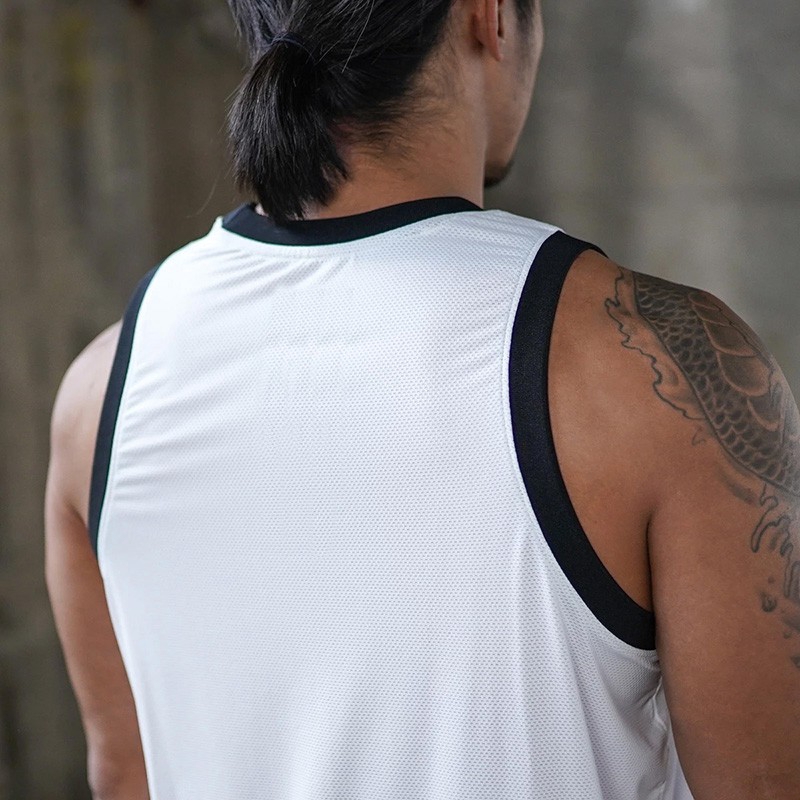 Áo ba lỗ nam in chữ tập gym