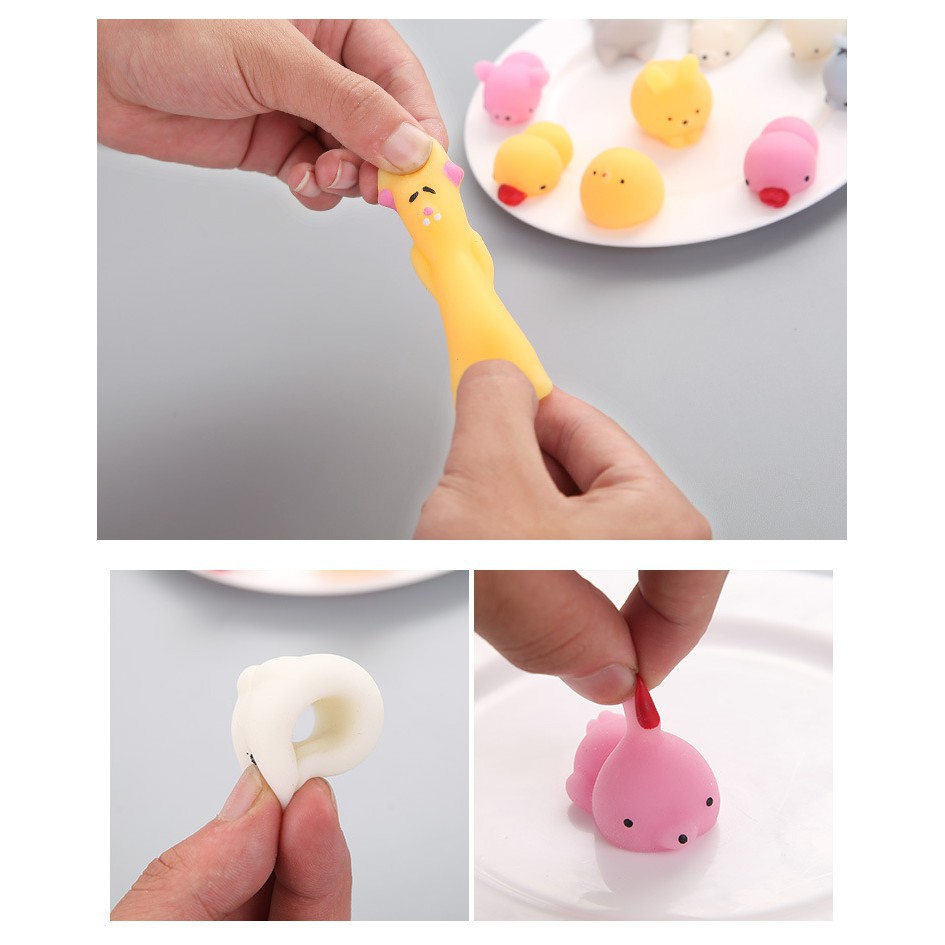  Combo 10 Squishy Mochi Hình Thú Cực Dễ Thương (Giao mẫu ngẫu nhiên)  ZNT3164