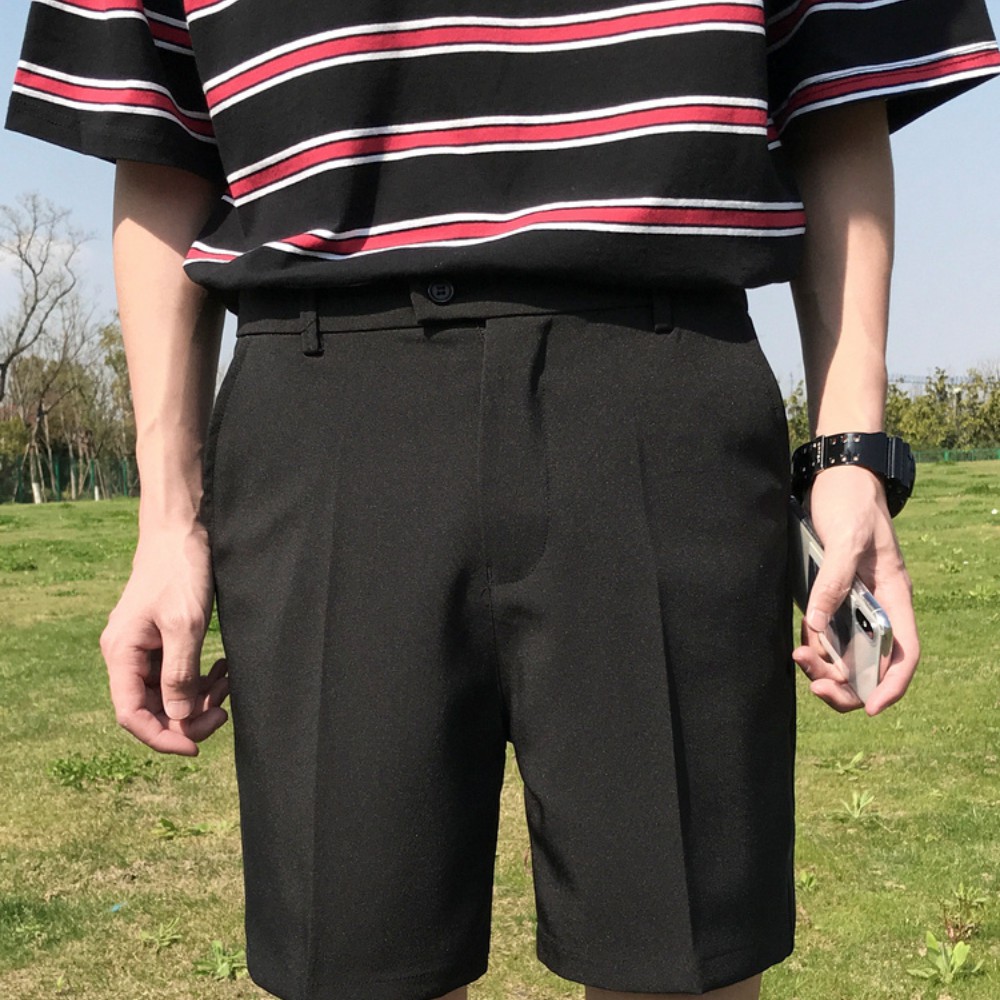 [Tiền Nào Của Đấy]Quần Short Tây Nam, Quần Đùi Vải Nam Màu Đen Vải Co Giãn Phong Cách Hàn Quốc-QD06 | BigBuy360 - bigbuy360.vn