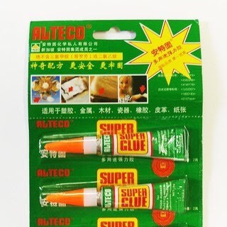 vỉ 12 tuýp keo dán giày dép đa năng super glue alteco siêu dính