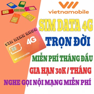 Sim data 4g vietnamobile vào mạng 1 năm giá rẻ 30gb/tháng duy trì chỉ với 30k sim giá rẻ gói cước cảm ơn