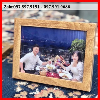 [FREE ẢNH]Khung ảnh để bàn viền giả gỗ, khung ảnh trang trí tiệc cưới, trang trí bàn, tiệc thôi nôi