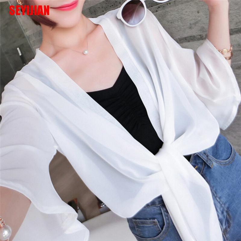 Vỏ Bọc Cardigan Chống Nắng Chất Liệu Chiffon Thời Trang Mùa Hè Cho Nữ