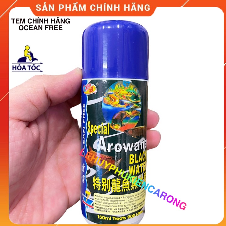 Chai số 7 cá rồng BLACK WATER - Chai Nước Đen - Giảm PH , Tăng Sức Đề Kháng, Phát Triển Màu Sắc Cho Cá Chai 150ml
