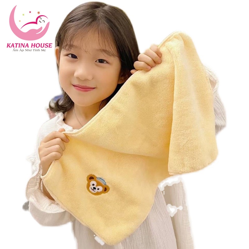Khăn lau mặt cho bé lông cừu san hô mềm mịn siêu dễ thương KT 25x50cm, combo 5cái/hộp