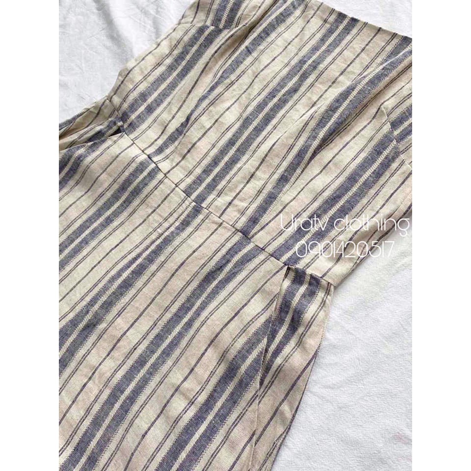 [FREESHIP - ẢNH CHÍNH CHỦ] JUMP linen dài KẺ SỌC Gypsies 185