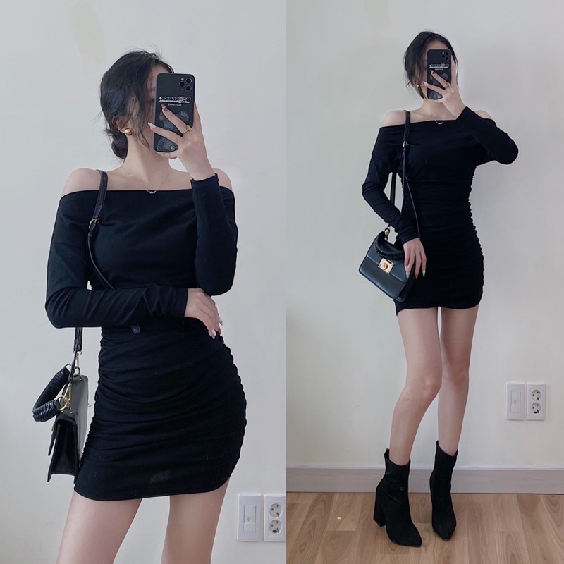 Váy body cotton co giãn đen ( Ảnh thật by dokeyyy) | BigBuy360 - bigbuy360.vn