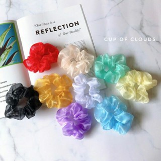 Dây buộc tóc scrunchies voan kính