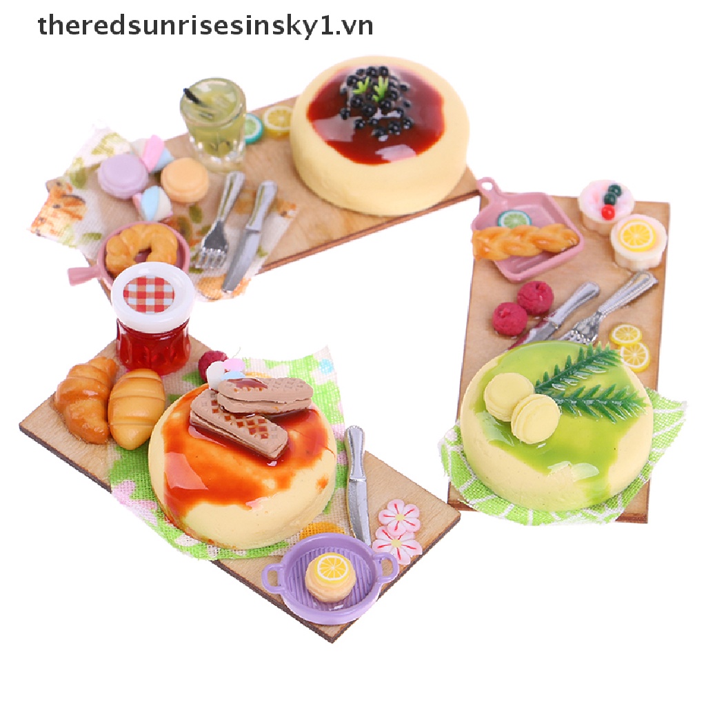 1 mô hình bánh phô mai tỉ lệ 1:12 trang trí nhà búp bê