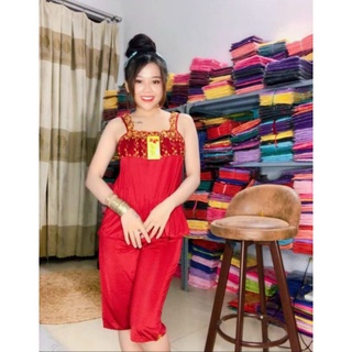 bộ đồ lửng thun lạnh Phối Ren size 5 (65_75kg)
