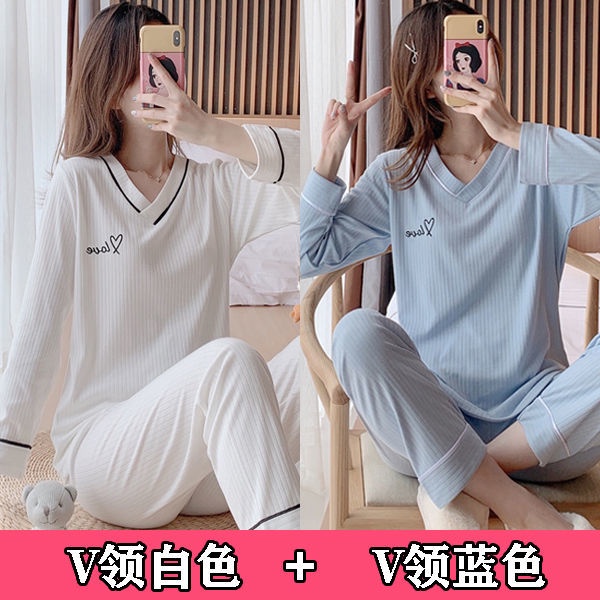 Bộ đồ ngủ dài tay dáng rộng in hình hoạt hình cho nữ mặc ở nhà