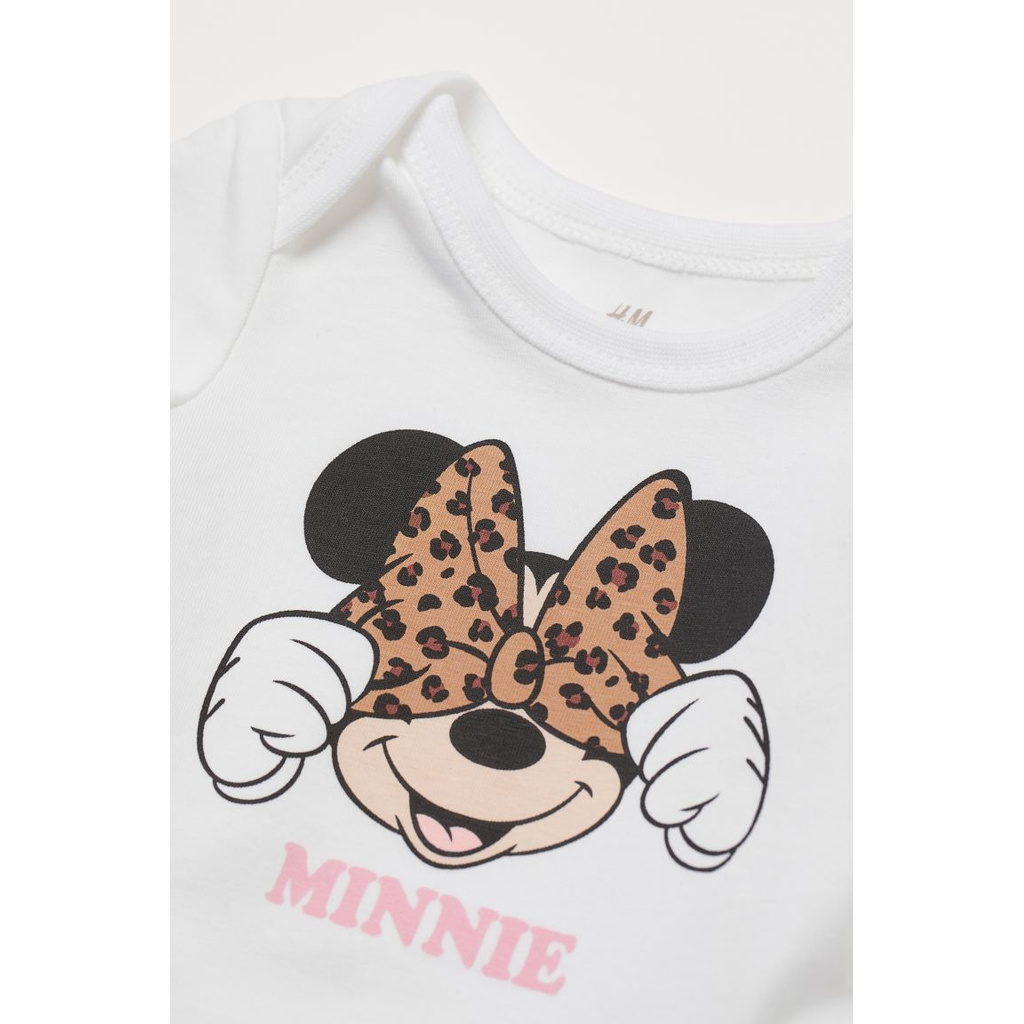 Set 3 chi tiết ngắn tay minnie mickey báo_hàng chính hãng authentic