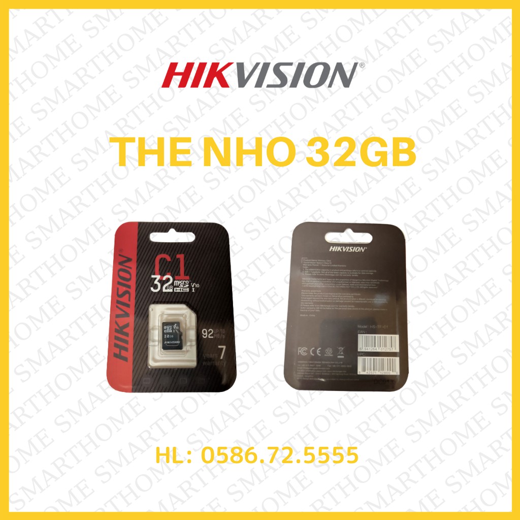 [ SẢN PHẨM BÁN CHẠY] THẺ NHỚ HIKVISION 32GB, 64GB