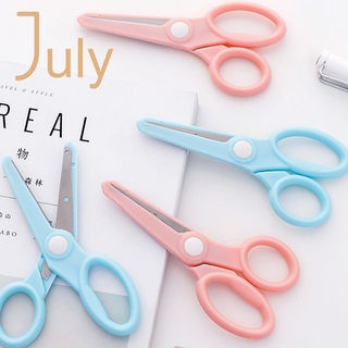 [july] Kéo Cắt Giấy Thủ Công mini An Toàn Màu Hồng Thời Trang Đơn Giản Chống Kẹp Đầu Tròn Bền Bỉ