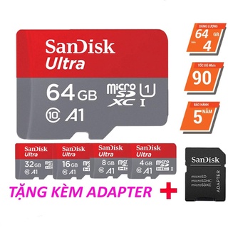 Thẻ nhớ sandisk 64GB /32Gb/16GB/8GB dùng điện thoại, máy ảnh – Thẻ nhớ tốc độ cao Class 10 Ultra 667x 100MB/s -BH 5 năm