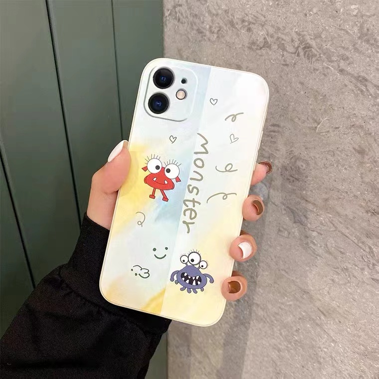 Case OPPO Reno6 5G Reno5 4G/5G Reno5K A5 2020 A9 2020 A15 A15S A53 A33 A7 A5S A12 A11K A31 2020 F9 F9Pro Reno5Pro F11 A3S A83 A57 2016 A59 F1S A39 A3 Straight Edge 90° Cartoon Phone Case Dinosaur Monster
