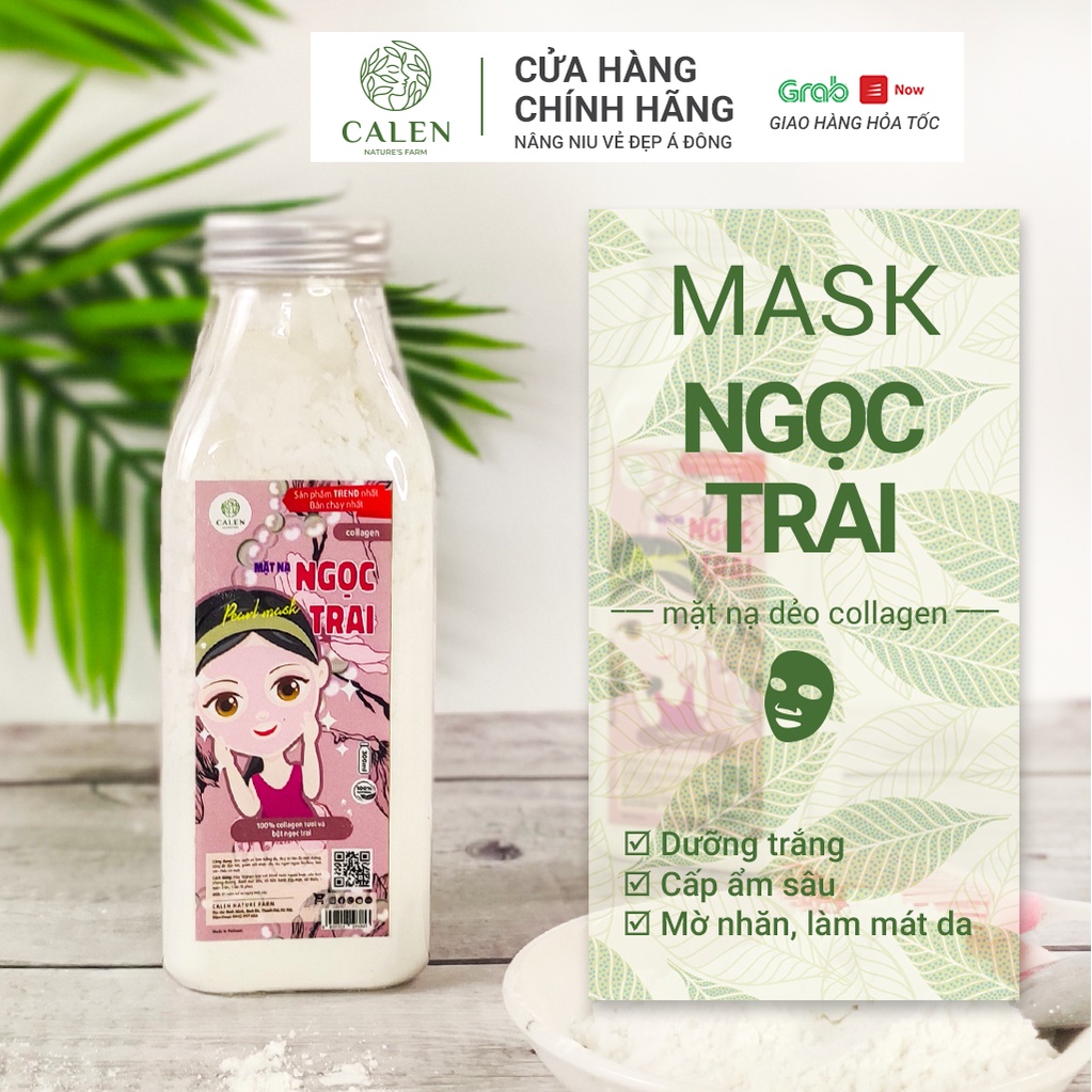 Mặt nạ Ngọc Trai Calen Nature's Farm giúp trắng da chống mụn và thâm đen chai 200gram