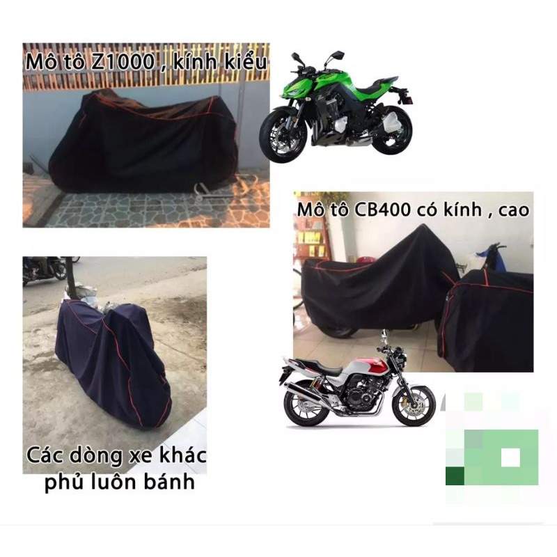 Bạt Trùm Xe Máy Vải Dù Chống Thấm Cao Cấp