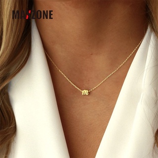 Vòng cổ mặt chữ cái từ a-z bằng thép không gỉ