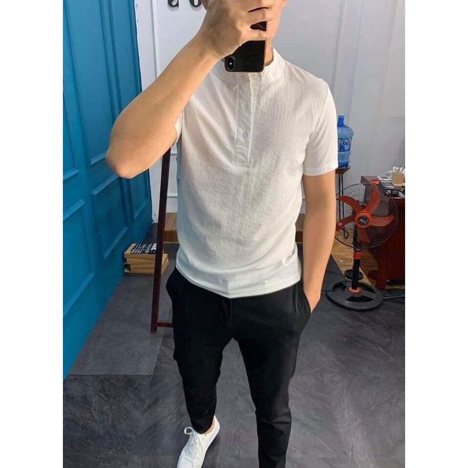 Xả áo đũi cộc tay cho nam