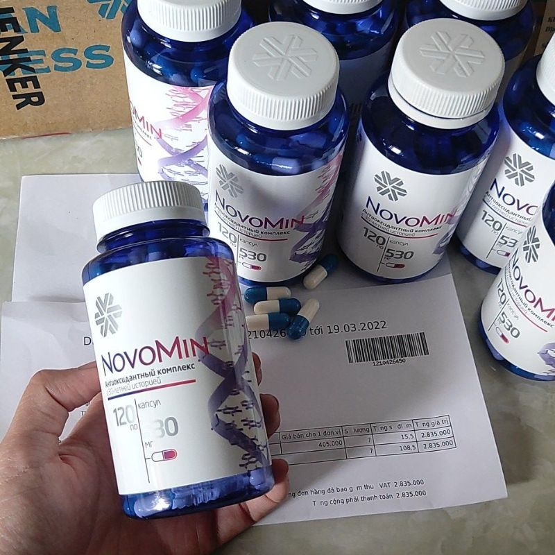 Thực phẩm bảo vệ sức khỏe Novomin Cung Cấp Vitamin A, C, E, Phục Hồi Tế Bào, Chống Oxy Hóa