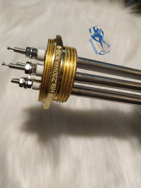 Thanh nhiệt nồi hơi 4k-6k-9k đầu zen đồng 48 và thân ống inox 304