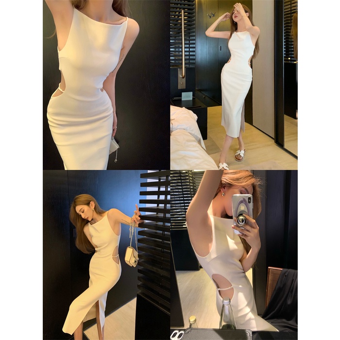 Cocory vn Đầm Maxi Lưng Cao Phong Cách retro Gợi Cảm Cho Nữ