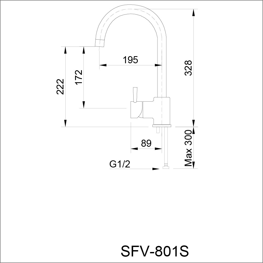 Vòi Nước Rửa Bát Inax SFV-801S Nóng Lạnh