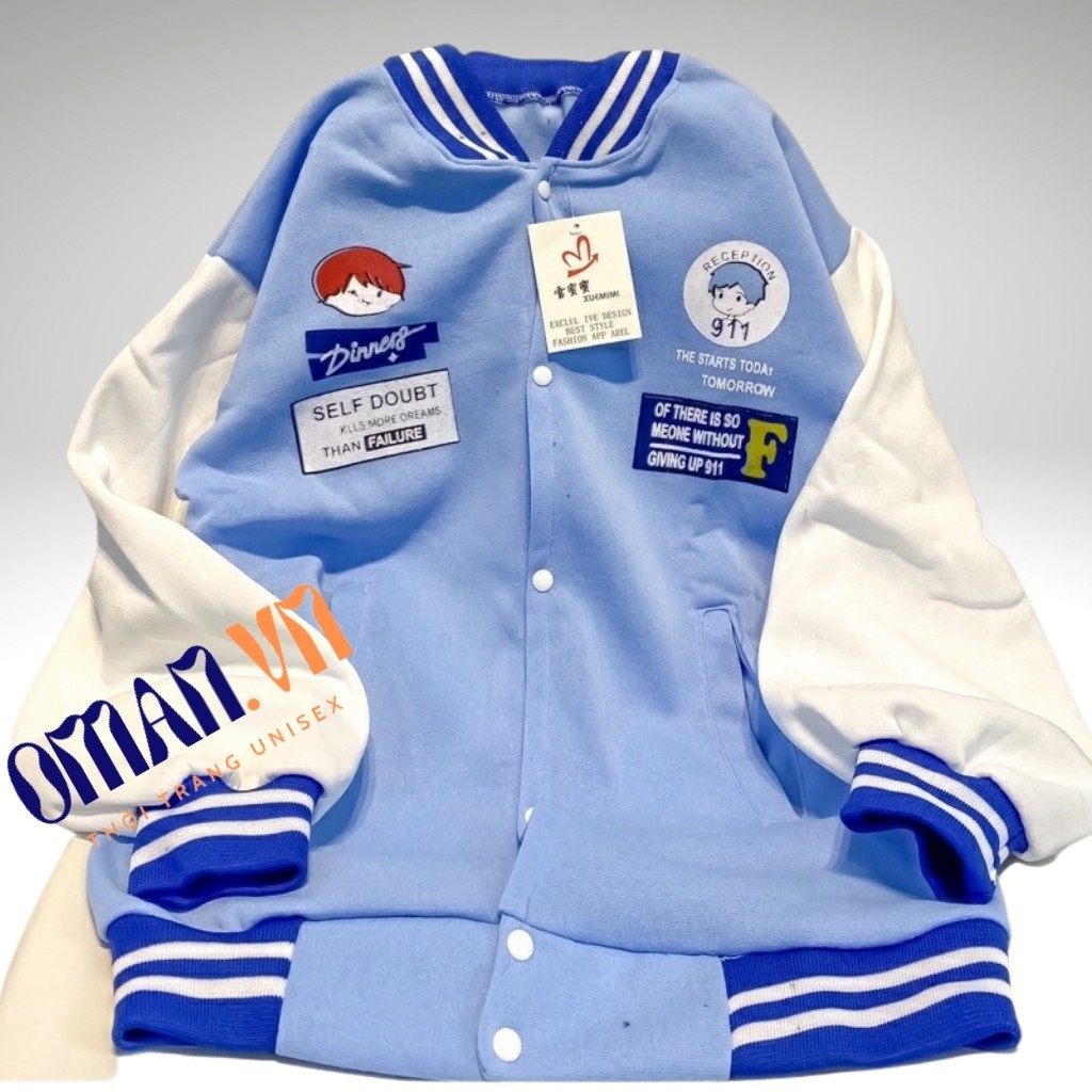 Áo khoác bomber nỉ IN DINNER form rộng Unisex Áo bomber nỉ Cardigan trần bông trẻ trung Oman | BigBuy360 - bigbuy360.vn