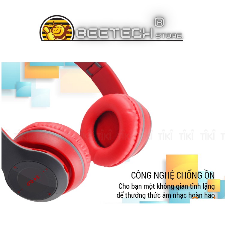 Tai nghe bluetooth chụp tai,tai phone không dây, nhiều chế độ nghe có thể gấp gọn - Beetech