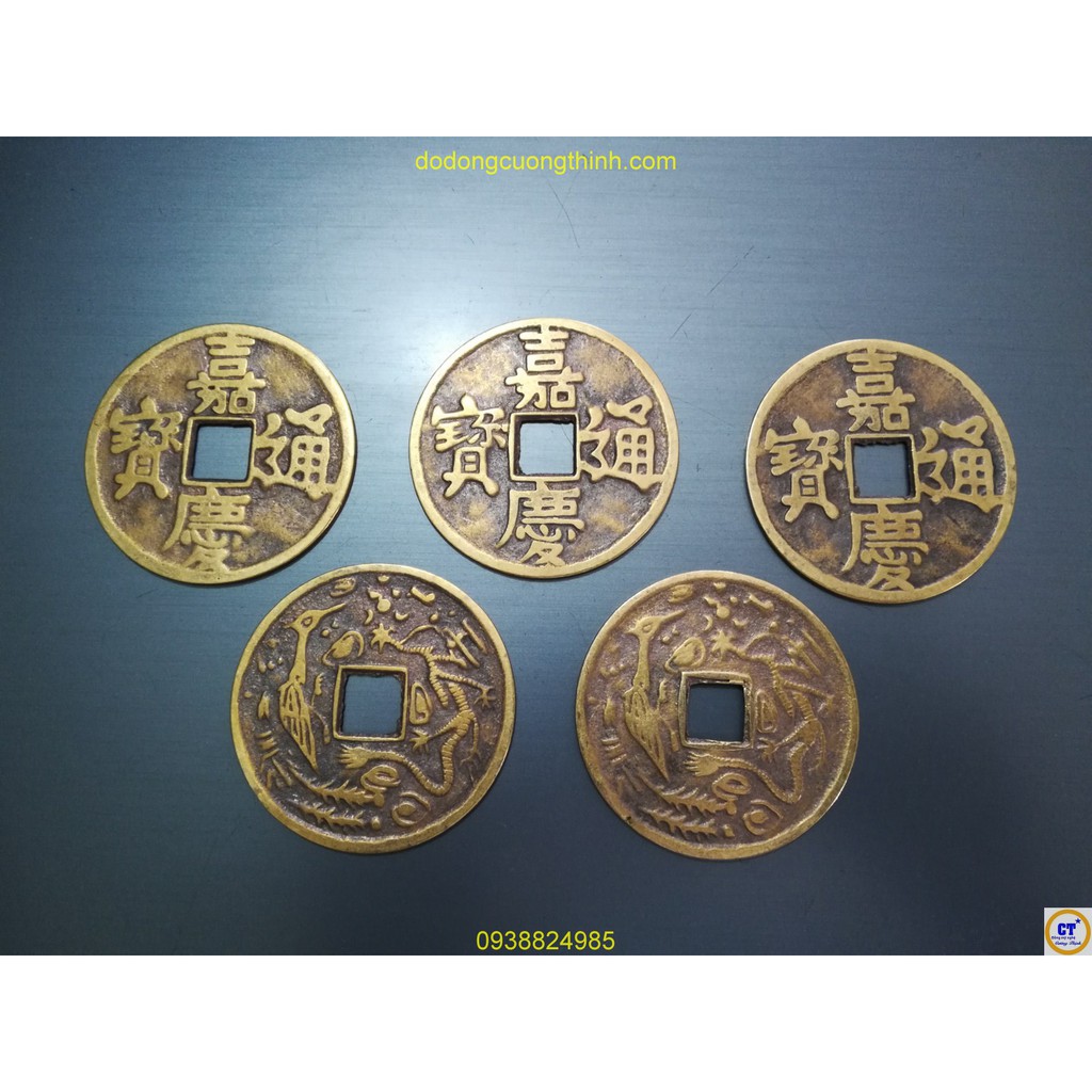 Combo 5 đồng xu to Đường kính 6cm - Cường Thịnh