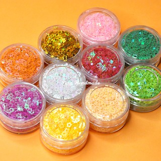 Cốm Sequin Ngôi Sao Rỗng Nguyên Liệu Làm Và Trang Trí Slime