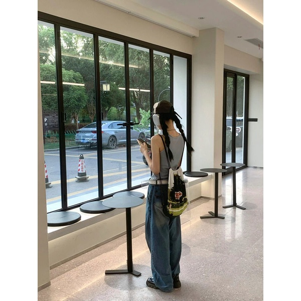 Áo Hai Dây Dáng Ôm Thêu Ngôi Sao Phong Cách Mới Mùa Hè Cho Nữ