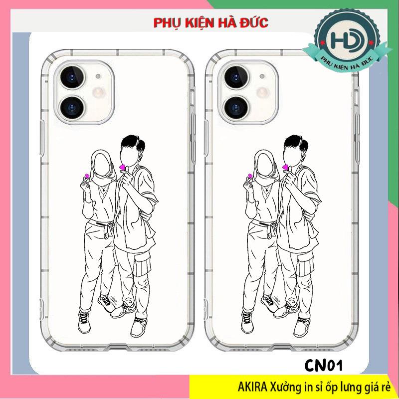 ốp lưng iphone in hình dễ thương chất liệu dẻo trong chống sốc viền có gân dày 1.5 mm mã CN01 Akira case