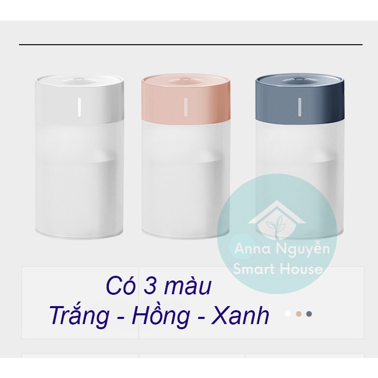 Máy Xông Tinh Dầu Mini Toả Hương Cho Phòng Ngủ Và Phòng Khách , 2 chế độ, nhiểu màu đèn ( Không dùng pin tích điện)