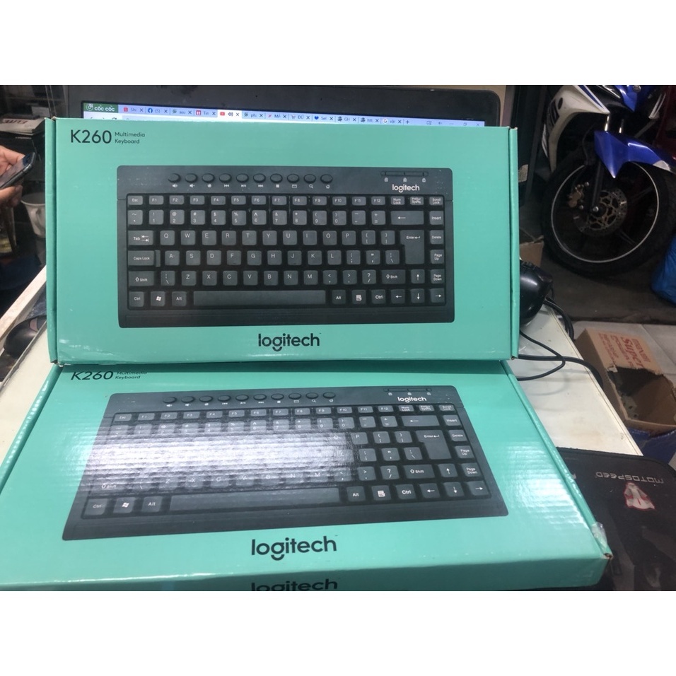 Bàn Phím Mini LOGITECH K260 - Có dây, 10 phím tắt, tổng 84 phím nổi