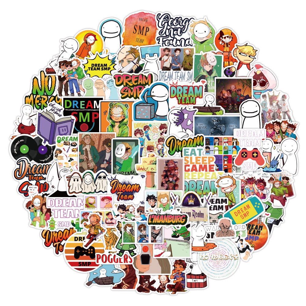 Set 100 / 50 / 25 / 10 Miếng Dán Trang Trí Vali / Laptop / Tủ Lạnh Họa Tiết Hoạt Hình Graffiti Chống Thấm Nước