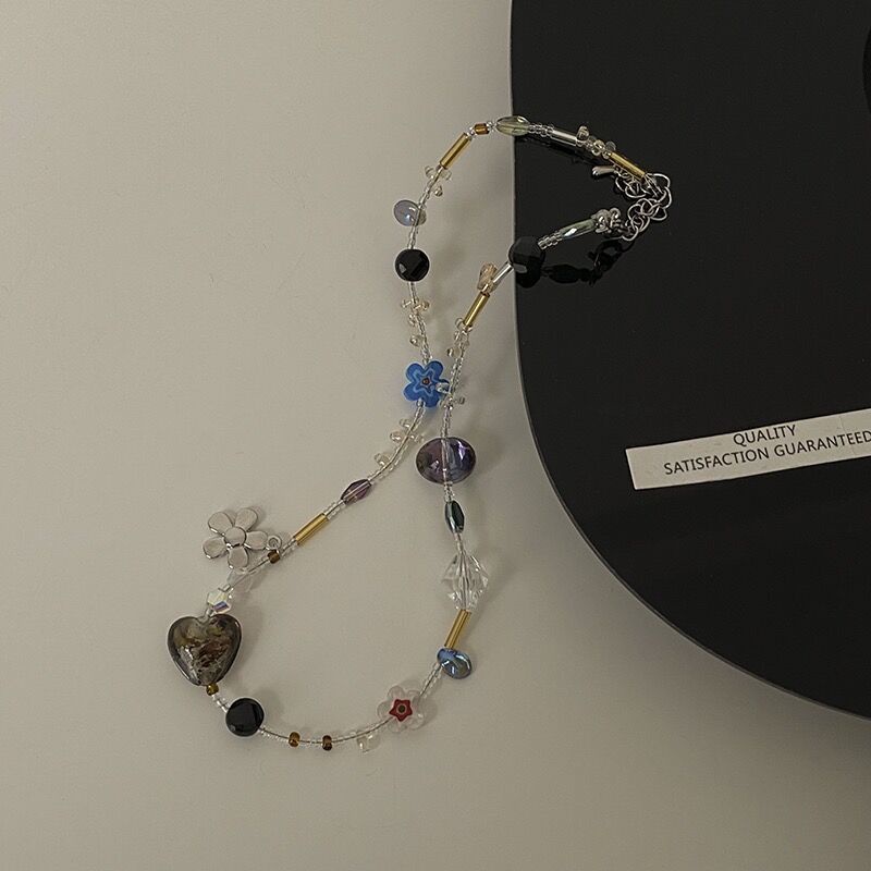 Vòng cổ Mặt Kính Đính Đá Phong Cách retro