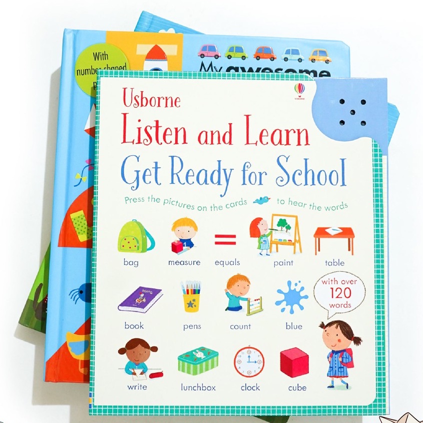 Sách Tiếng Anh Usborne Listen And Learn Get Ready For School - Có Âm Thanh giúp trẻ em tập phát âm chuẩn