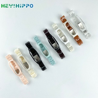 Dây Đeo Đồng Hồ XiaoMi miband 7 6 nfc 5 4 Bằng Resin Trong Suốt