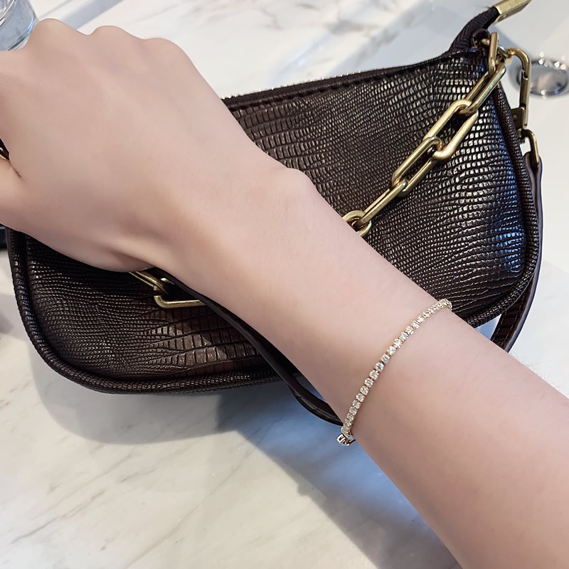 Vòng Tay Đính Đá Zircon Sang Trọng Dành Cho Nữ