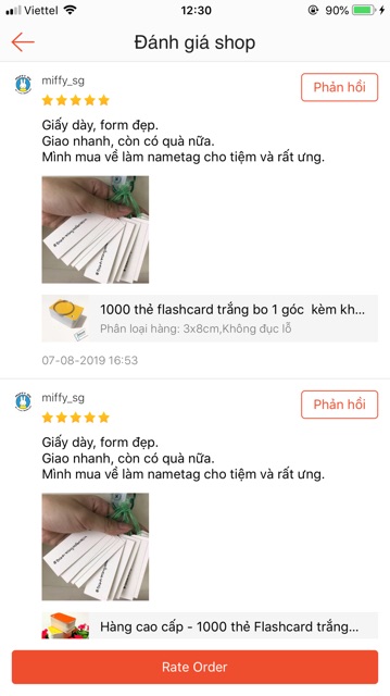 Nhập PHAN0815K giảm 15k - Mua 1 tặng 2 - 10 xấp thẻ flashcard trắng 3x8cm bo 1 góc kèm kho