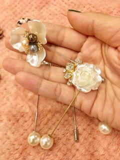Set hoa cài áo 8 chi tiết