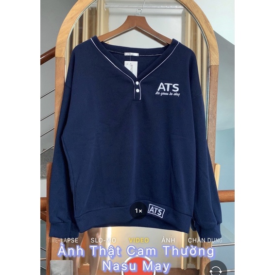 Áo Nỉ Sweeter Nữ Form Rộng ATS Tay Dài Bồng Dày Dặn Loại 1