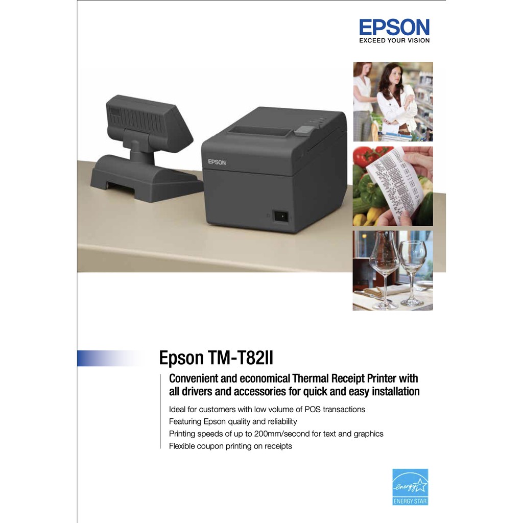 Máy In Hóa Đơn Nhiệt Epson TM-T82 II (USB hoặc LAN)