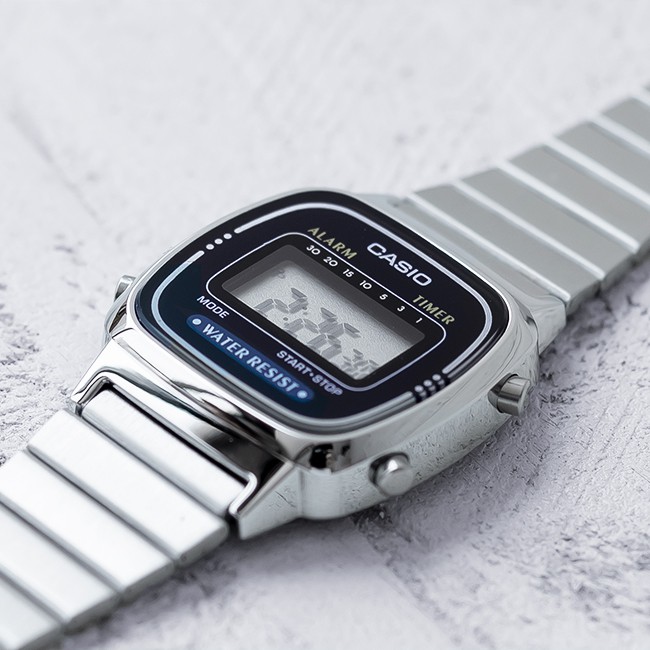 Đồng Hồ Nữ CASIO STANDARD LA670WA-1DF Điện tử - Dây kim loại chống nước 5 ATM thanh