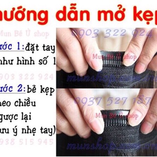 Tóc giả kẹp phồng che mái hói