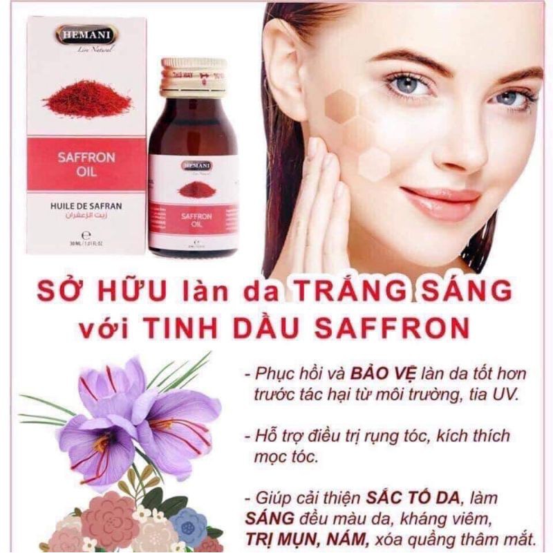 Serrum Saffron oil dưỡng da